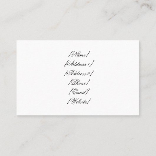 Angry Cupid Visitenkarte (Rückseite)