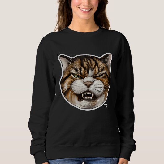 Angry cute Cat With Bad Mood   1 Sweatshirt (Vorderseite)