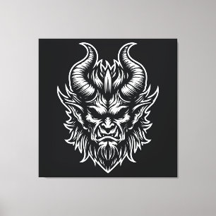 Angry Demon Head Leinwanddruck