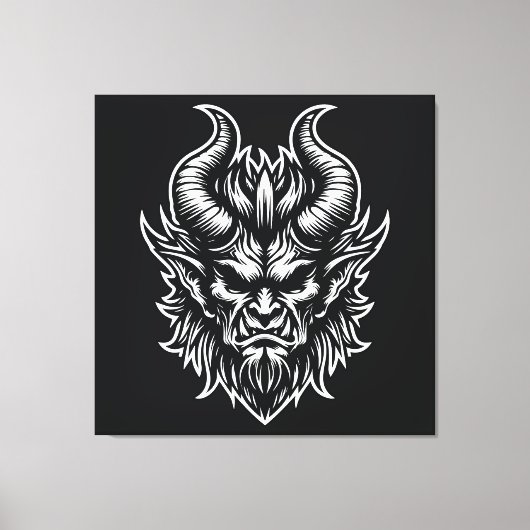 Angry Demon Head Leinwanddruck (Vorderseite)