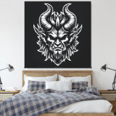 Angry Demon Head Leinwanddruck (Insitu (Schlafzimmer))