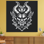 Angry Demon Head Leinwanddruck (Insitu (Wohnzimmer))