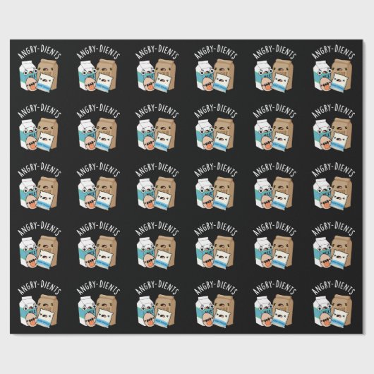 Angry-dients Funny Baking Pun Dark BG Geschenkpapier (Flach)