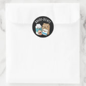 Angry-dients Funny Baking Pun Dark BG Runder Aufkleber (Tasche)