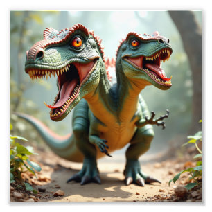 Angry Dinosaur Fotodruck