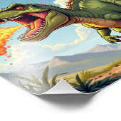 Angry Dinosaur Fotodruck (Ecke)