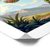 Angry Dinosaur Poster (Ecke)