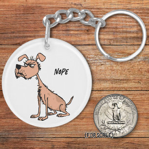 Angry Dog Zeichne Sarcastic Phrase Bag Charm Schlüsselanhänger