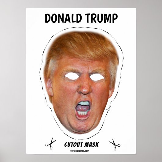 Angry Donald Costume Mask Poster (Vorne)