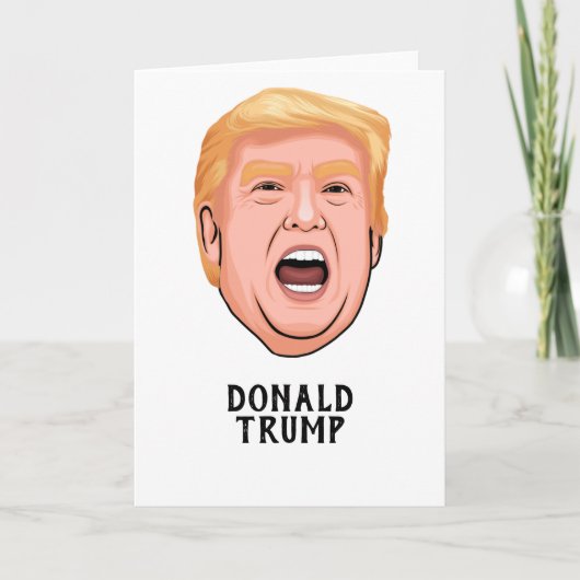 ANGRY DONALD TRUMP CUSTOM DANKESKARTE (Vorderseite)