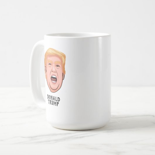ANGRY DONALD TRUMP CUSTOM KAFFEETASSE (Vorderseite Links)