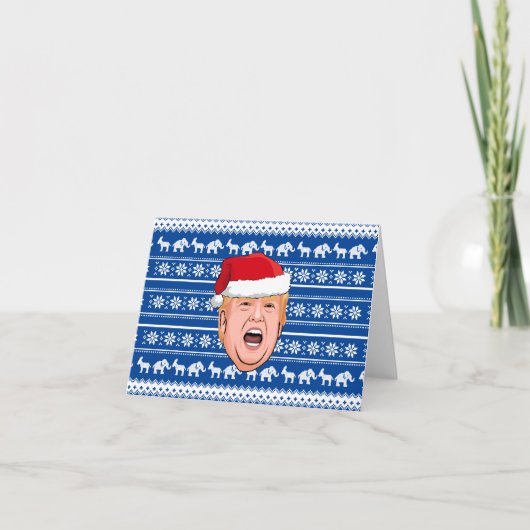 Angry Donald Trump Weihnachten Dankeskarte (Vorderseite)
