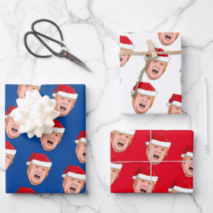 Angry Donald Trump Weihnachten Geschenkpapier Set