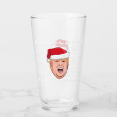 Angry Donald Trump Weihnachten Glas (Rückseite)
