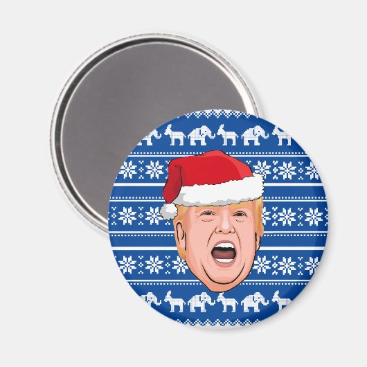 Angry Donald Trump Weihnachten Magnet (Vorderseite/Rückseite)