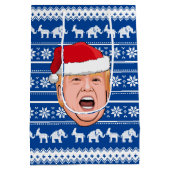 Angry Donald Trump Weihnachten Mittlere Geschenktüte (Rückseite)