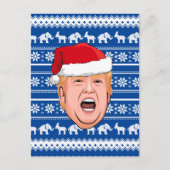 Angry Donald Trump Weihnachten Postkarte (Vorderseite)