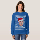 Angry Donald Trump Weihnachten Sweatshirt (Vorne ganz)