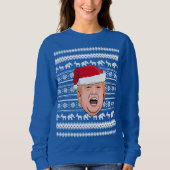 Angry Donald Trump Weihnachten Sweatshirt (Vorderseite)