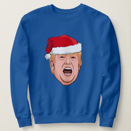 Angry Donald Trump Weihnachten Sweatshirt (Design vorne)