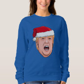 Angry Donald Trump Weihnachten Sweatshirt (Vorderseite)