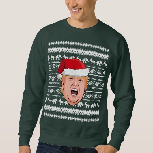 Angry Donald Trump Weihnachten Sweatshirt (Vorderseite)