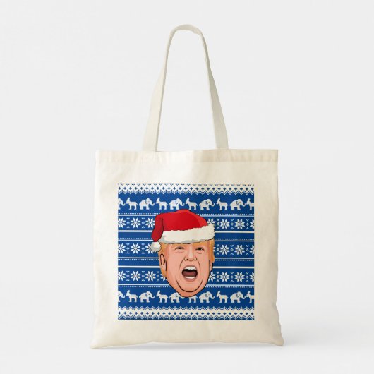 Angry Donald Trump Weihnachten Tragetasche (Rückseite)