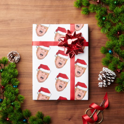 Angry Donald Trump Weihnachtswrapping Paper Geschenkpapier (Feiertagsgeschenk)