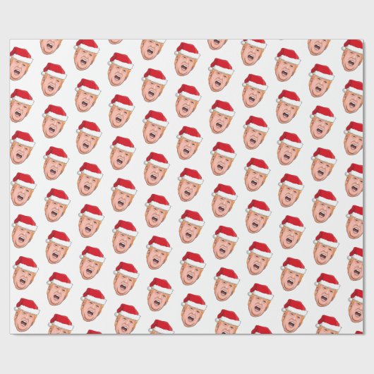 Angry Donald Trump Weihnachtswrapping Paper Geschenkpapier (Flach)