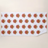 Angry Donuts Strandtuch (Vorderseite)