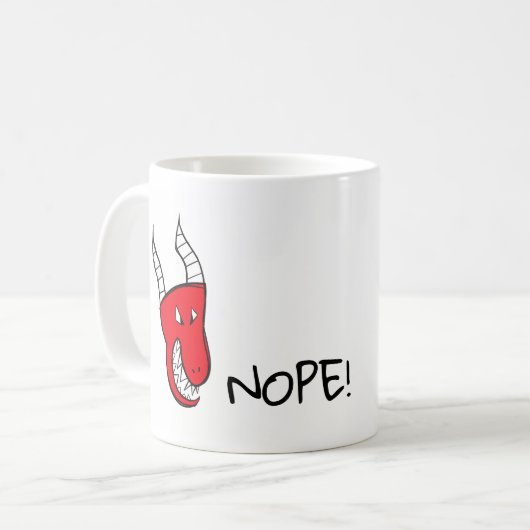 Angry Dragon hat ein Herz Kaffeetasse (Vorderseite Links)