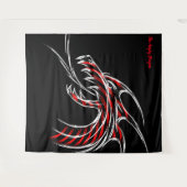 Angry Dragon Tapestry Wandteppich (Vorderseite (Horizontal))