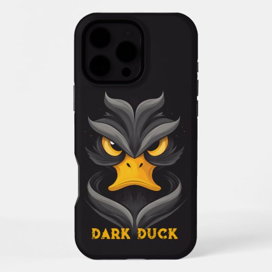 Angry Duck Black iPhone Hülle (Rückseite)