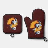 Angry Duck Ofenhandschuh & Topflappen-Set (Vorderseite)