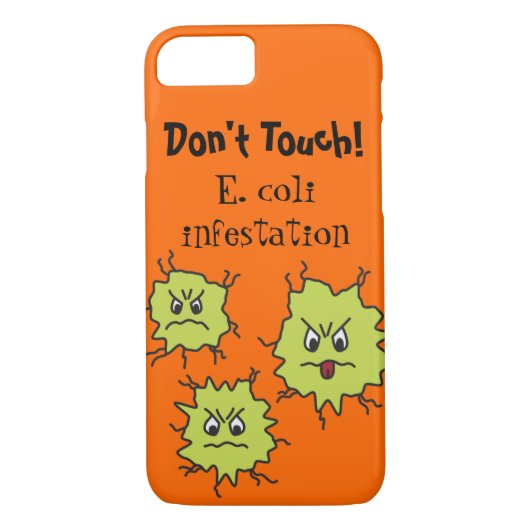 Angry E. coli germs Funny Case-Mate iPhone Hülle (Rückseite)