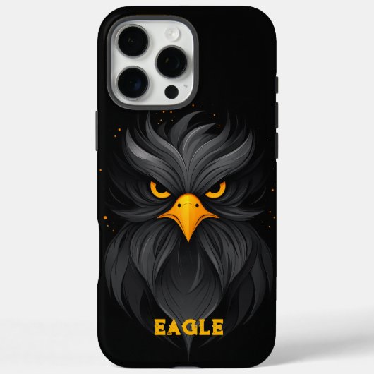 Angry Eagle Black Case-Mate iPhone Hülle (Rückseite)