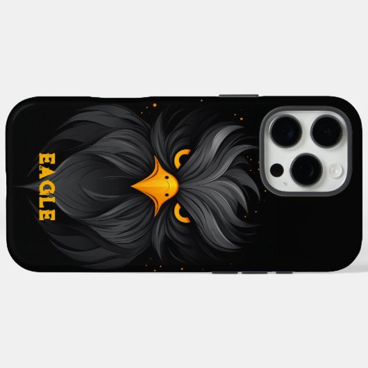 Angry Eagle Black Case-Mate iPhone Hülle (Rückseite (Horizontal))