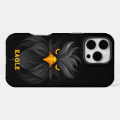 Angry Eagle Black iPhone Hülle (Rückseite (Horizontal))