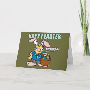 Angry Easter Boy Card Feiertagskarte