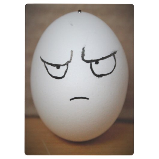 Angry Egg Clipboard Klemmbrett (Rückseite)