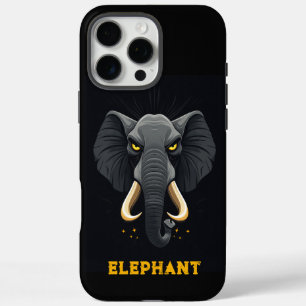 Angry Elephant Black iPhone 16 Pro Max Hülle