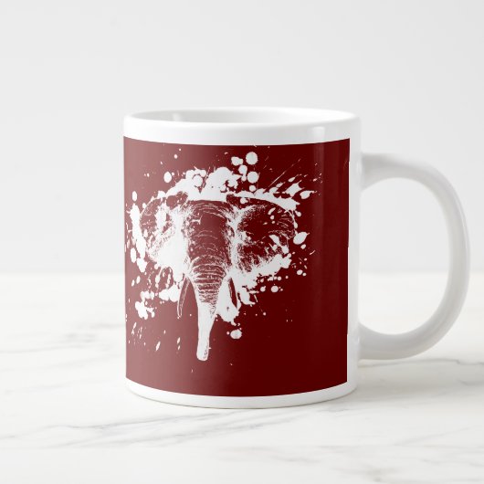 Angry Elephant in Weiß Jumbo-Tasse (Rechts)