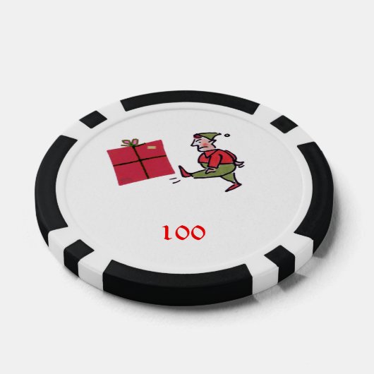 Angry Elf Black 100 Striped Poker Chip (Einzeln)