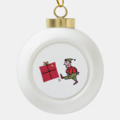 Angry Elf ceramic Christmas ball ornament (Vorderseite)