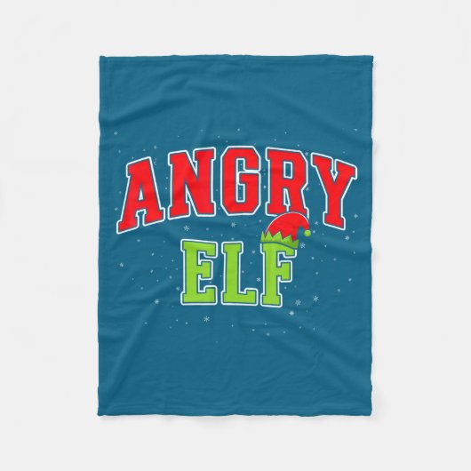 Angry Elf Christmas Family Matching Group Xmas  Fleecedecke (Vorderseite)