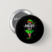 Angry Elf Christmas Girls Women Elf Squad Xmas Fam Button (Vorne & Hinten)