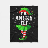 Angry Elf Christmas Girls Women Elf Squad Xmas Fam Fleecedecke (Vorderseite)