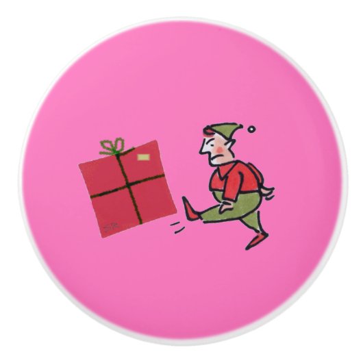 Angry Elf Keramik Knopf Keramikknauf (Vorderseite)