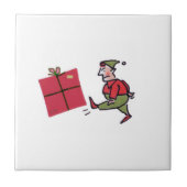 Angry Elf kleine weiße Keramik Fliese (Vorderseite)