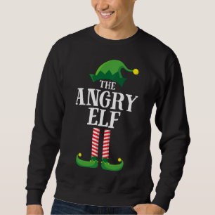 Angry Elf Matching Familienweihnachtsfest Party Sweatshirt
